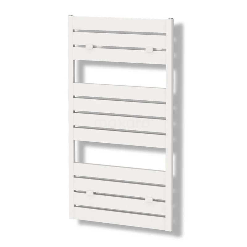 Aluminium Handtuchheizkörper Pluto Matt Weiß 749 Watt 60x120cm Vertikal DR60_0612SWN Weißer Handtuchheizkörper mit horizontalen Lamellen, ideal für das Badezimmer; langlebiges Metall-Design aus der Comfort-Serie.