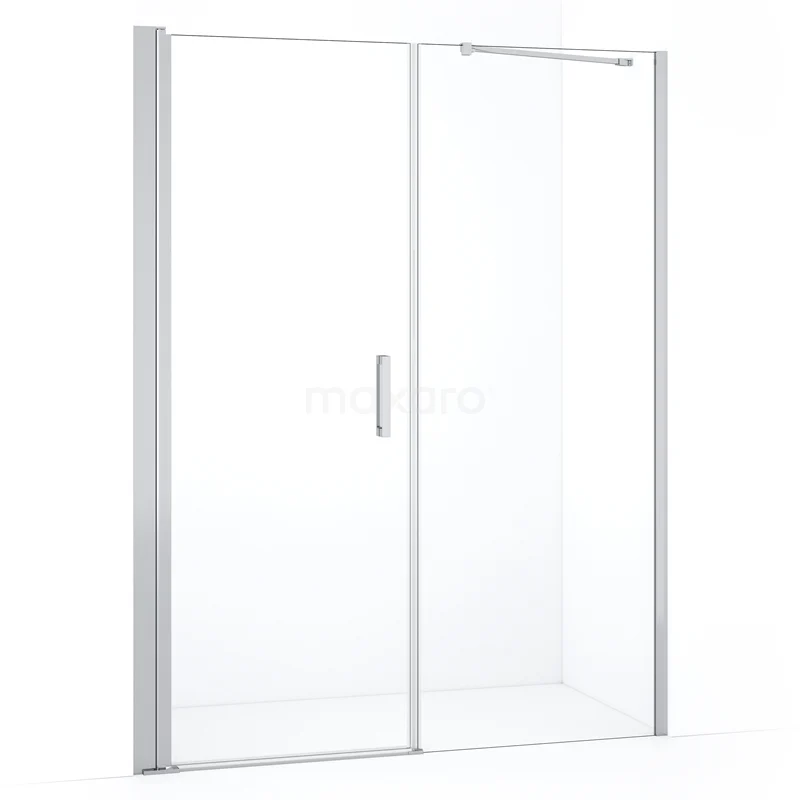 Diamond Shower door | 150 cm Chrome Clear glass Pivot door DDC108071210CN
