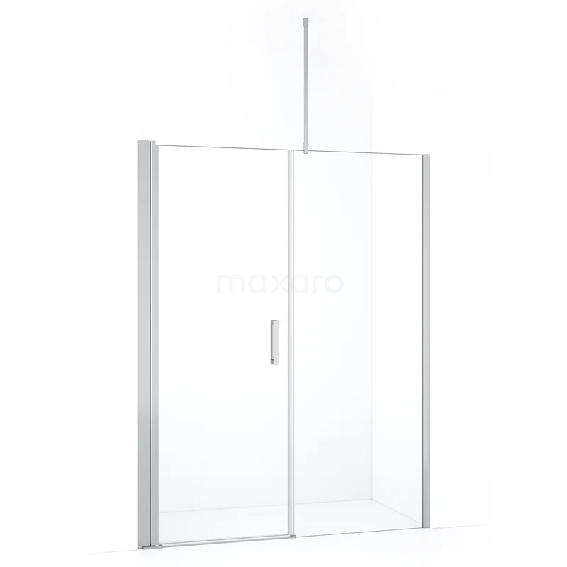 Minimalist glass shower screen with aluminium profile, suitable for modern bathrooms.