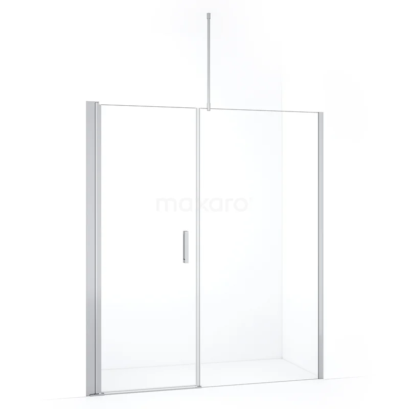 Diamond Duschtür | 160 cm Chrom Klarglas Drehtür DDC107091710CN Glasene Duschwand mit Aluminiumprofil und Schiebetür, modernes Design, ideal für eine klare Badezimmergestaltung.