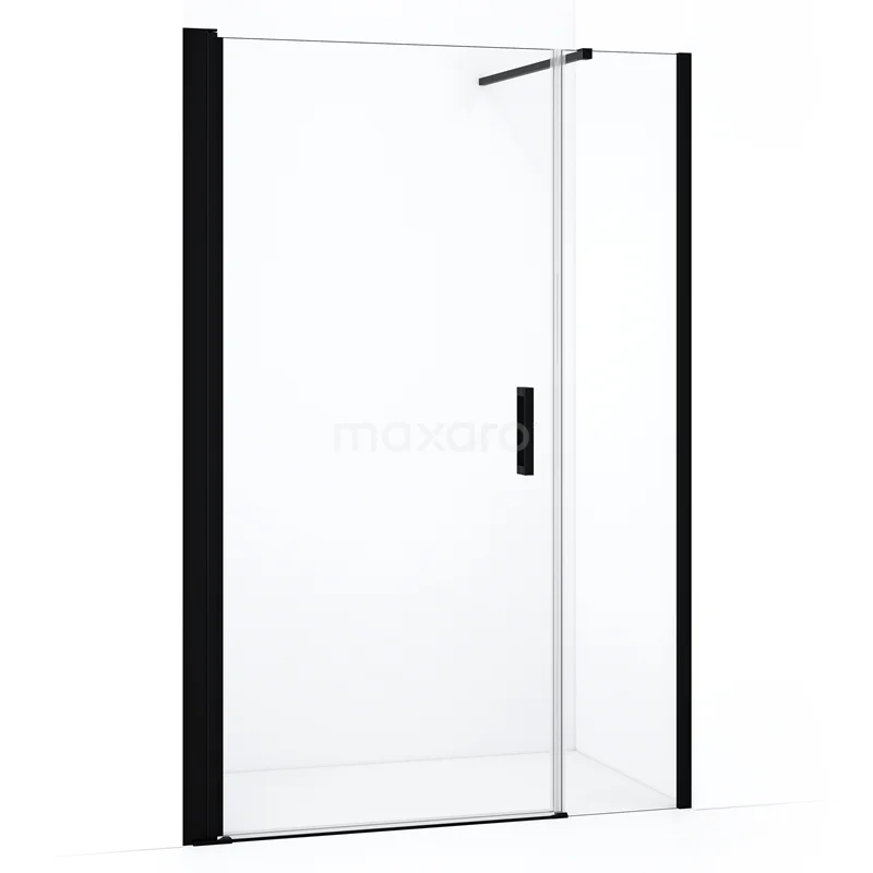 Diamond Shower door | 120 cm Matte black Clear glass Pivot door DDC108041110MBN