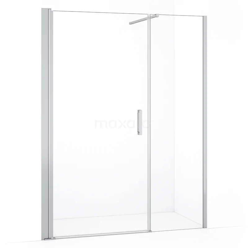 Diamond Shower door | 140 cm Chrome Clear glass Pivot door DDC109051110CN