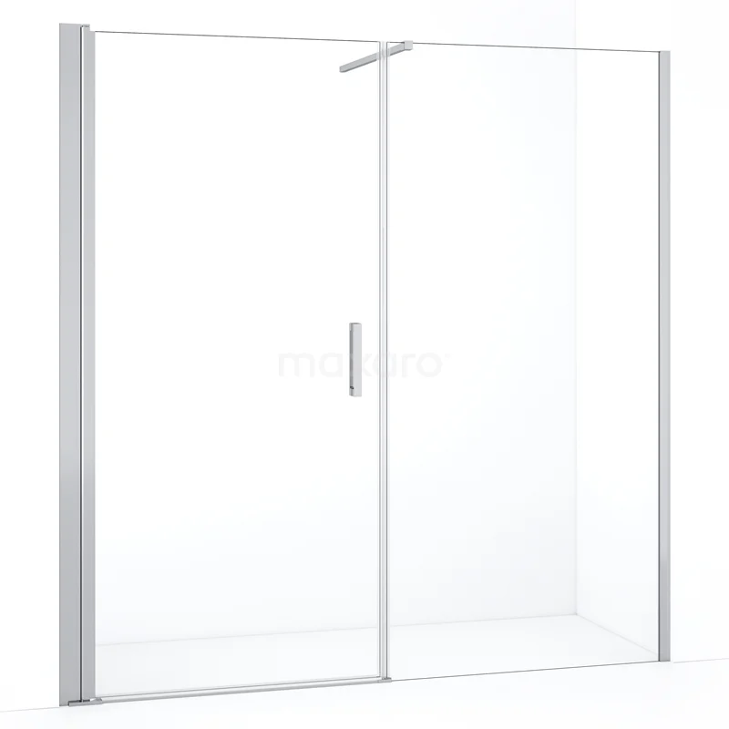 Diamond Shower door | 200 cm Chrome Clear glass Pivot door DDC110101110CN