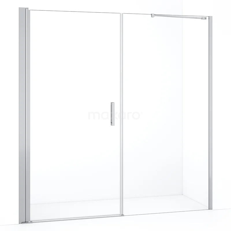 Diamond Shower door | 200 cm Chrome Clear glass Pivot door DDC110101210CN