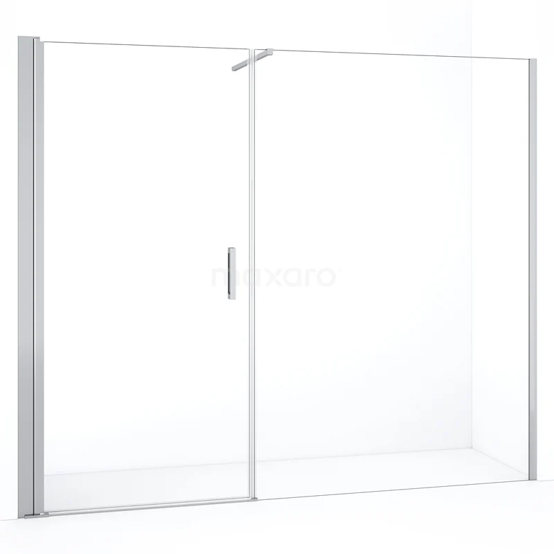 Diamond Shower door | 230 cm Chrome Clear glass Pivot door DDC109141110CN