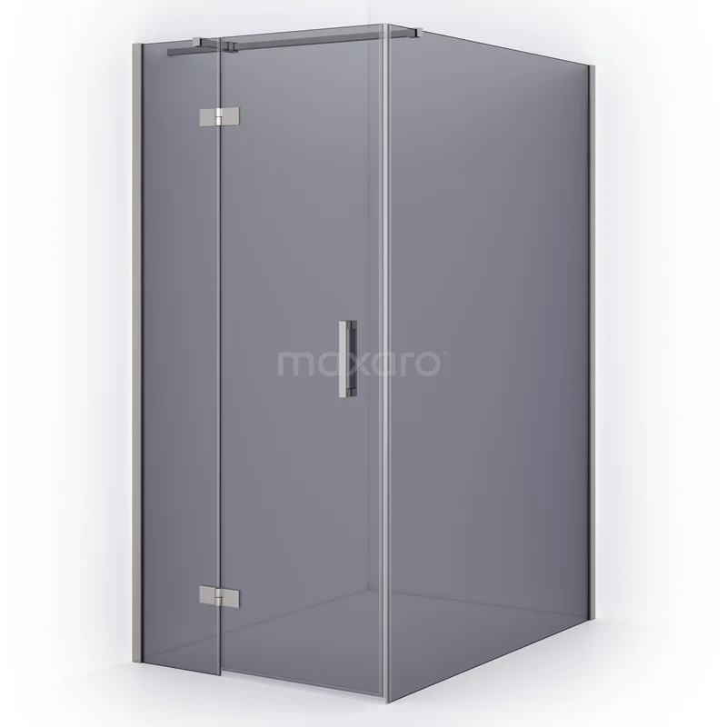 Diamond Shower enclosure | 140x100 cm Stainless steel Smoke glass Pivot door Rectangle CDB214614311BR