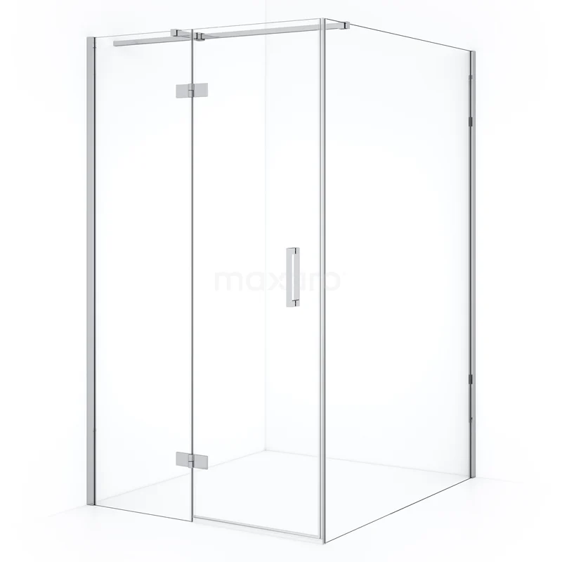 Diamond Shower enclosure | 140x110 cm Chrome Clear glass Pivot door Rectangle CDB216514310C