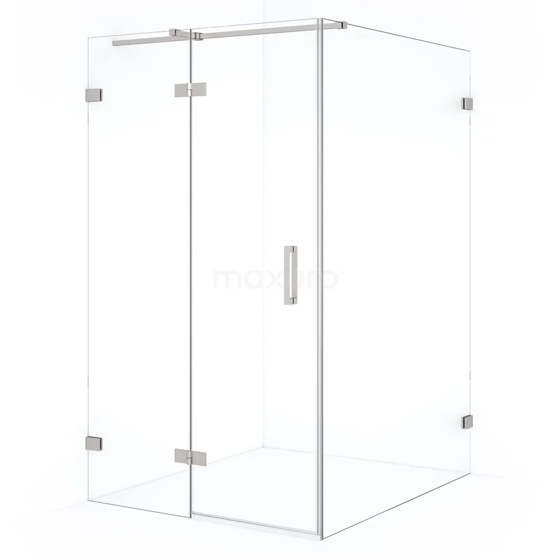 Diamond Shower enclosure | 140x110 cm Stainless steel Clear glass Pivot door Rectangle CDB216514320BR