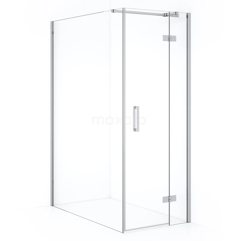Diamond Shower enclosure | 140x90 cm Chrome Clear glass Pivot door Rectangle CDB223614310C