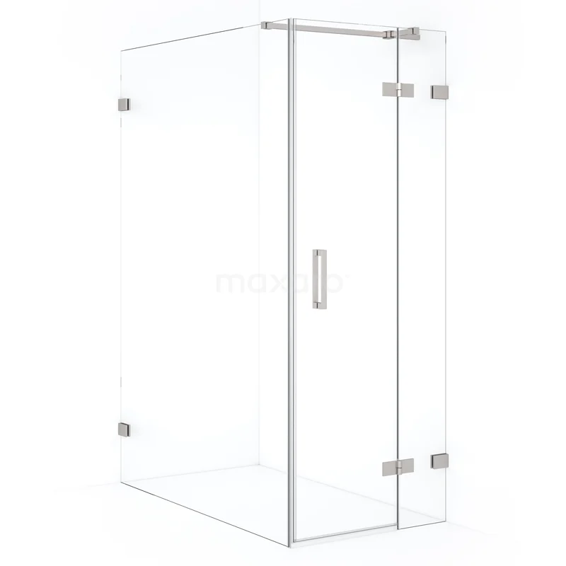 Diamond Shower enclosure | 140x80 cm Stainless steel Clear glass Pivot door Rectangle CDB223514320BR
