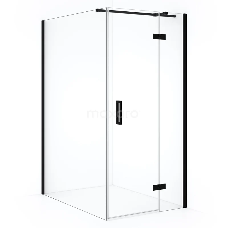 Duschkabine Diamond CDB224614310MB Glas Duschkabine mit matt schwarzen Profilen und Drehtür, modernes Design für stilvolle Badezimmergestaltung.