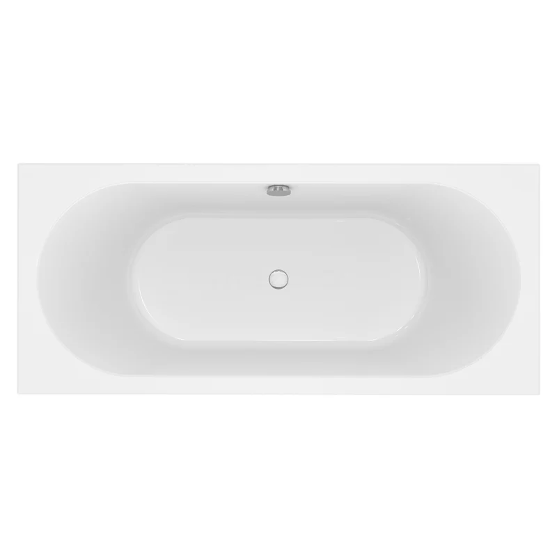 Capri Bathtub | 180x80cm Acrylic Gloss White Slim Edge Design XZ03-1880SG