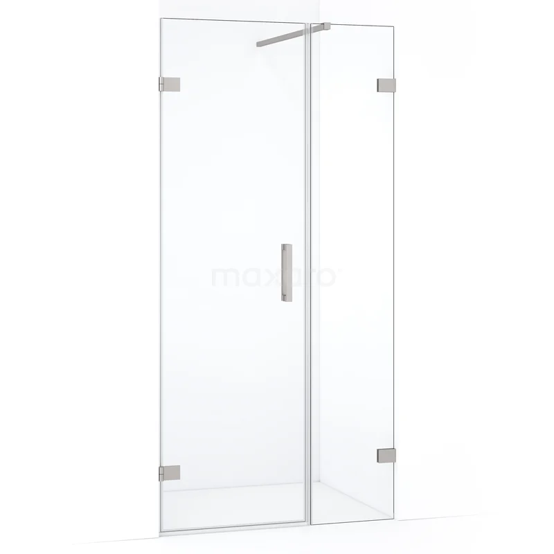 Diamond Shower door | 85 cm Stainless steel Clear glass Pivot door DDC210603120BR