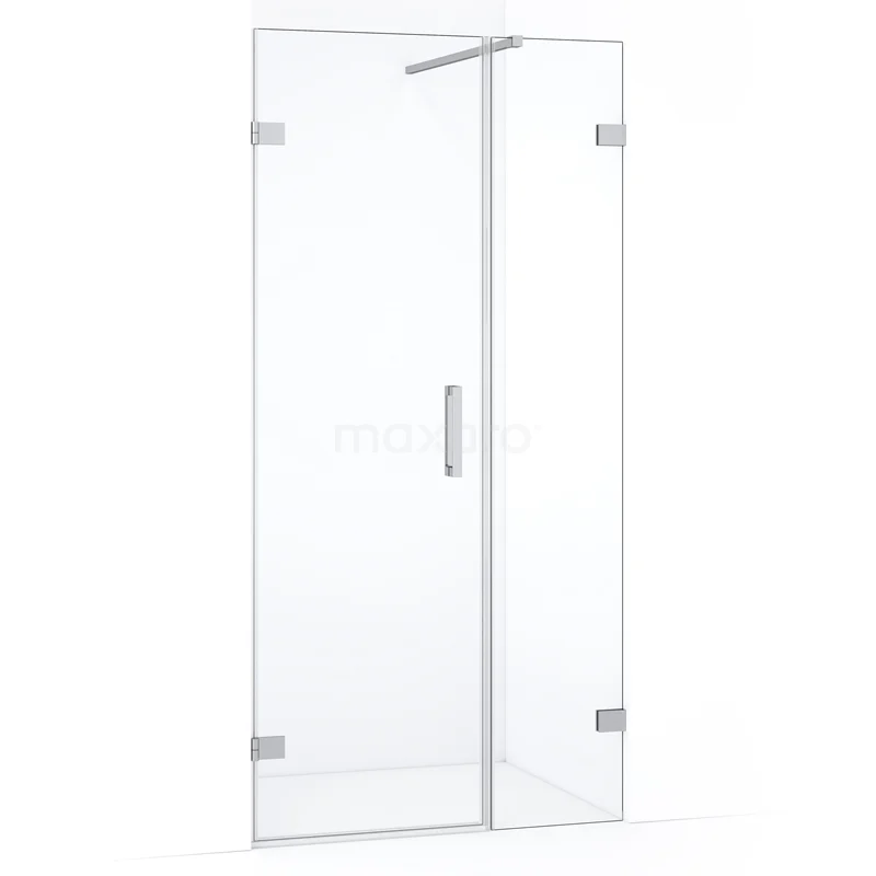 Diamond Shower door | 85 cm Chrome Clear glass Pivot door DDC210603120C