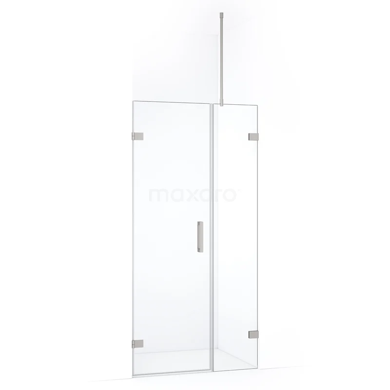 Diamond Shower door | 95 cm Stainless steel Clear glass Pivot door DDC210604720BR