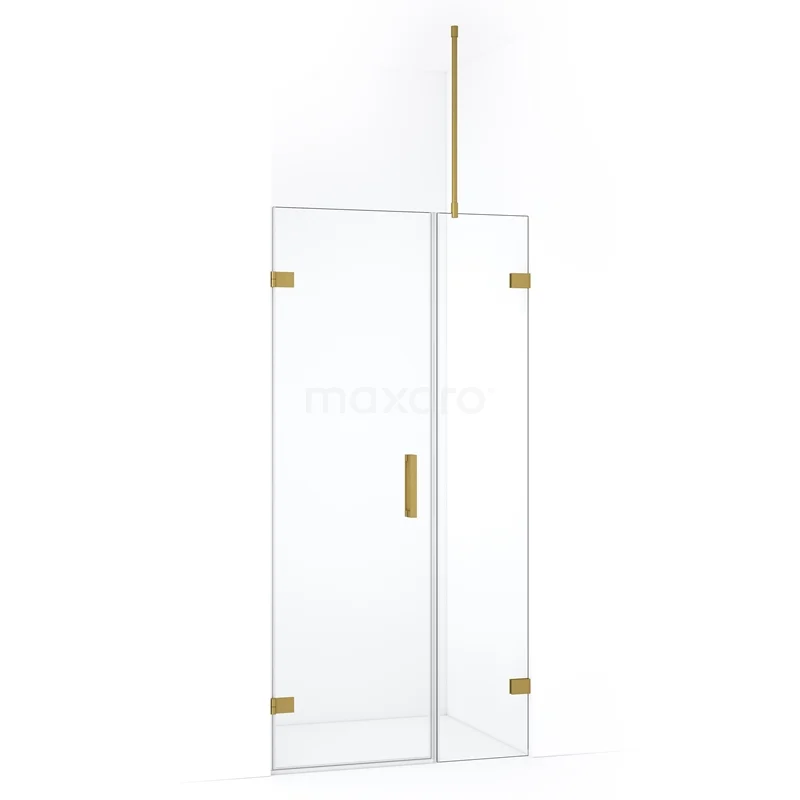 Diamond Shower door | 95 cm Gold Clear glass Pivot door DDC210604720GG