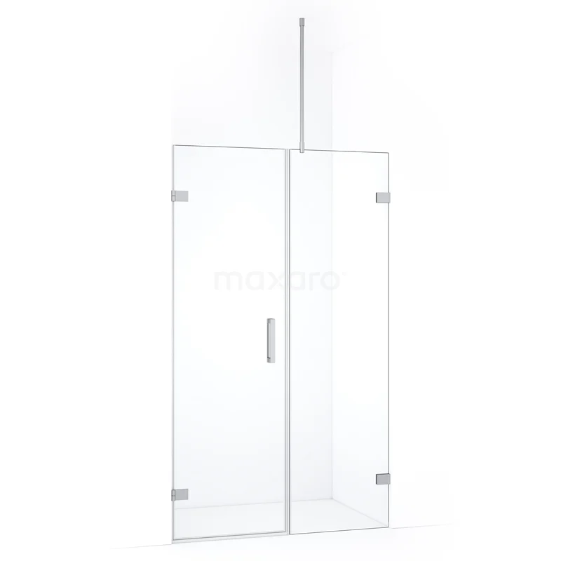 Diamond Shower door | 95 cm Chrome Clear glass Pivot door DDC210604720C