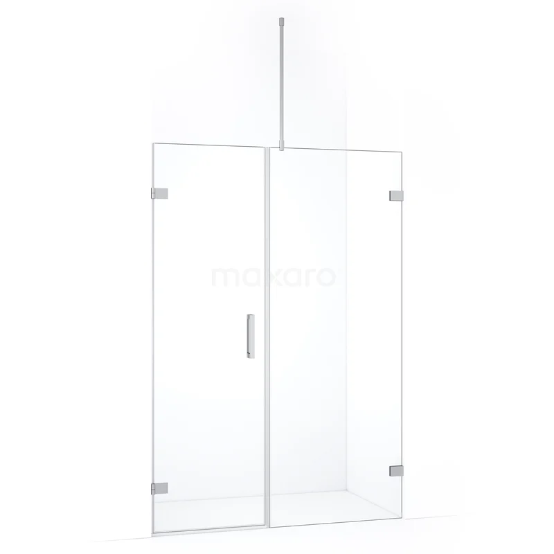 Duschtür Diamond DDC210607720C Glas Duschwand mit Tür, transparentes Design, Scharniere und Haltegriff in Chrom, perfekt für moderne Bäder.