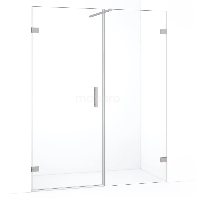 Duschtür Diamond DDC210807120BR Glas Duschwand mit Tür, klares Sicherheitsglas, minimalistisches Design und verchromte Scharniere, ideal für ein modernes Badezimmer.