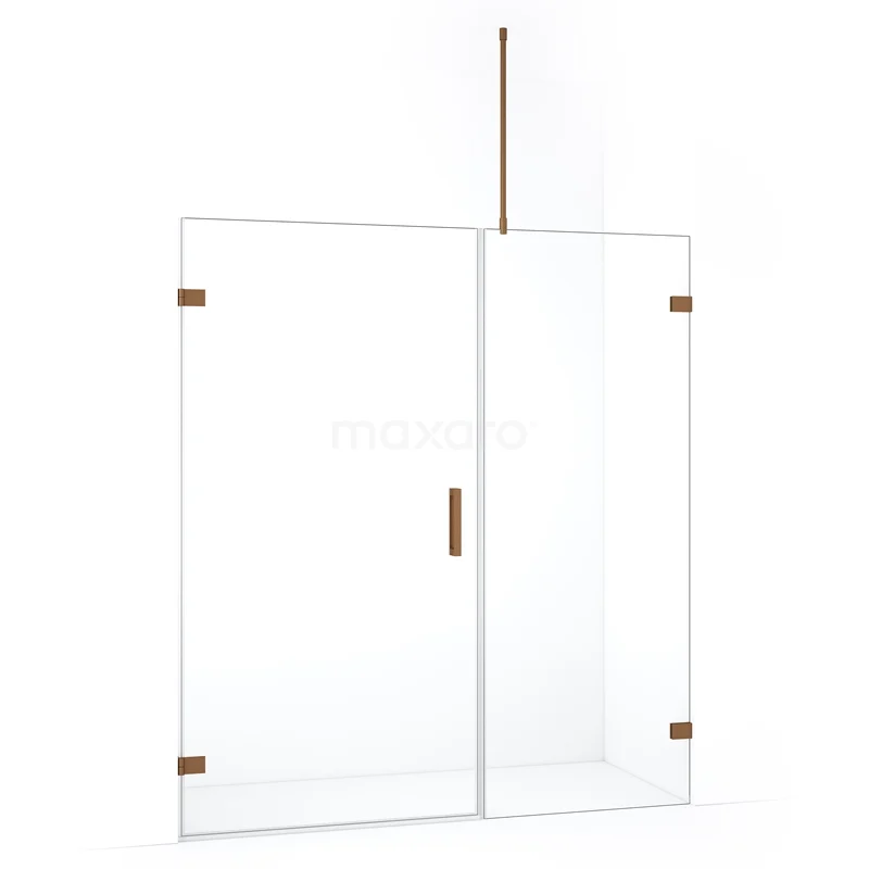 Duschtür Diamond DDC211007720KP Glas Duschwand mit Messingverarbeitung, elegantes Design, ideal für eine moderne Badezimmergestaltung.