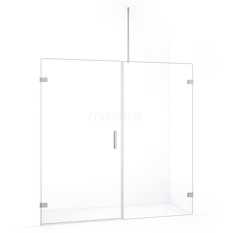 Duschtür Diamond DDC211010720C Klares Glas Duschwand mit Scharnier Tür, modernes Design, ideal für eine stilvolle und schlichte Badezimmergestaltung.