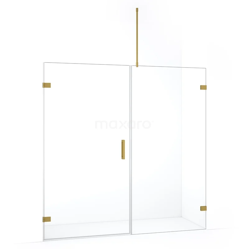 Duschtür Diamond DDC211010720GG Glas Duschwand mit Goldakzenten, modernes Design, ideal für ein stilvolles Badezimmer.