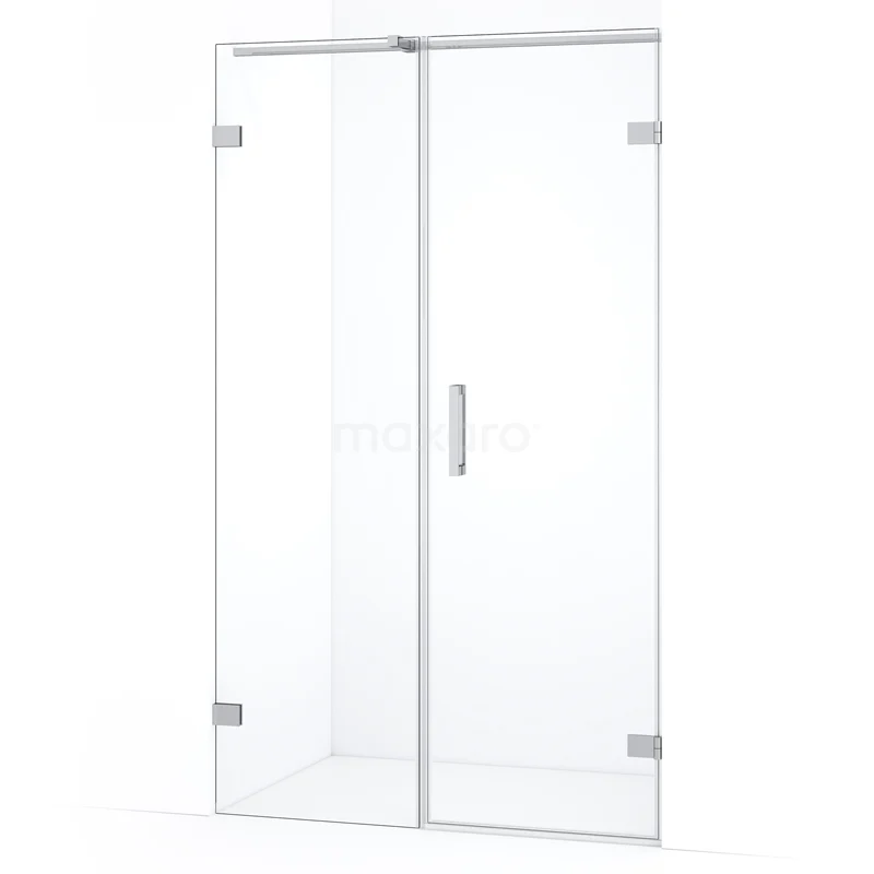 Glazen douchedeur met schuifmechanisme, helder veiligheidsglas, rechthoekig design, ideaal voor moderne badkamers.