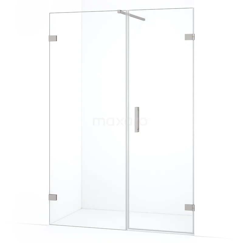 Duschtür Diamond DDC220607120BR Glas Duschwand mit Scharnier Tür, klares Sicherheitsglas, schlichte Edelstahl Akzente, geeignet für moderne Bäder.