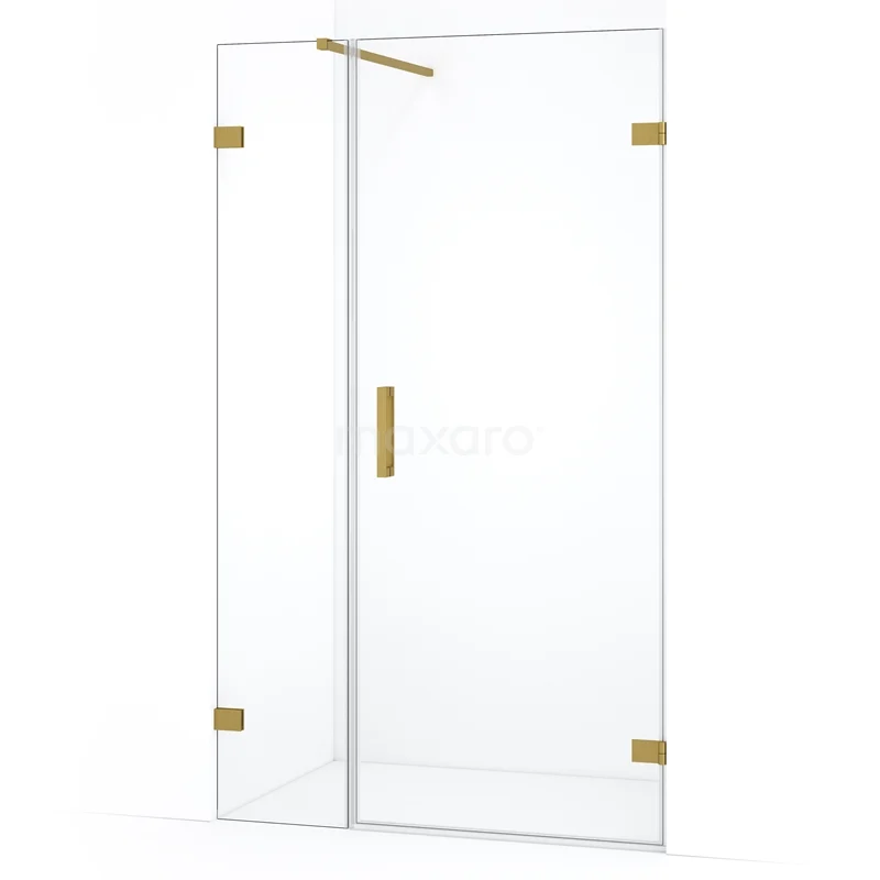 Diamond Shower door | 105 cm Gold Clear glass Pivot door DDC220704120GG