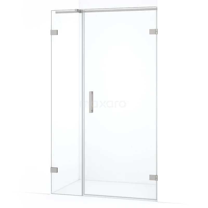 Duschtür Diamond DDC220804320BR Glas Duschtür mit Scharnieren, klarem Sicherheitsglas und metallischem Haltegriff, perfekt für ein modernes Badezimmer.