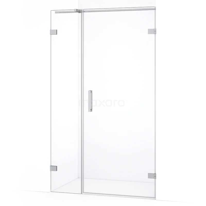 Diamond Shower door | 105 cm Chrome Clear glass Pivot door DDC220803320C