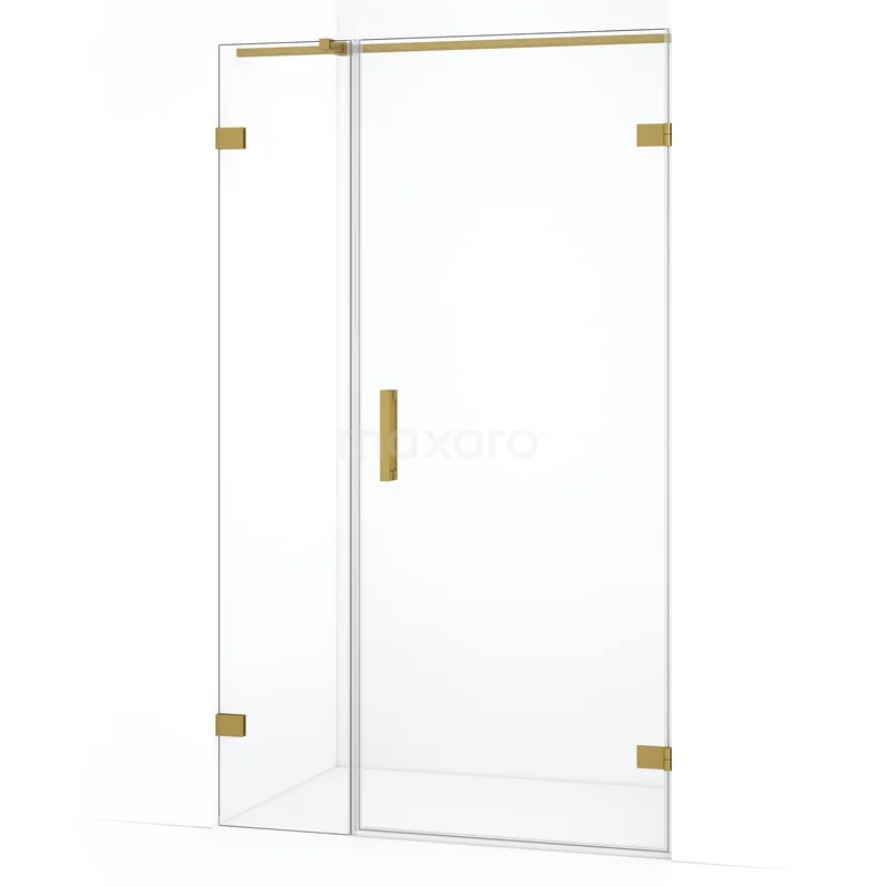 Duschtür Diamond DDC220803320GG Duschtür mit goldenen Scharnieren, Klarglas und schlankem Design, ideal für ein modernes Badezimmer.