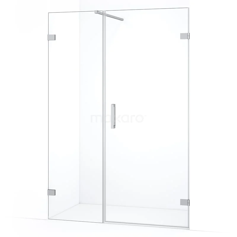Duschtür Diamond DDC220705120C Glas Duschtür, transparent, minimalistisches Design, geeignet für moderne Bäder, robustes gehärtetes Glas mit metallischen Scharnieren.