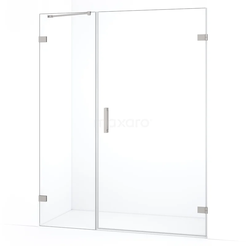 Duschtür Diamond DDC221005220BR Duschwand aus Klarglas mit Scharnier-Tür, minimalistisches Design, ideal für einen modernen Badezimmerstil.