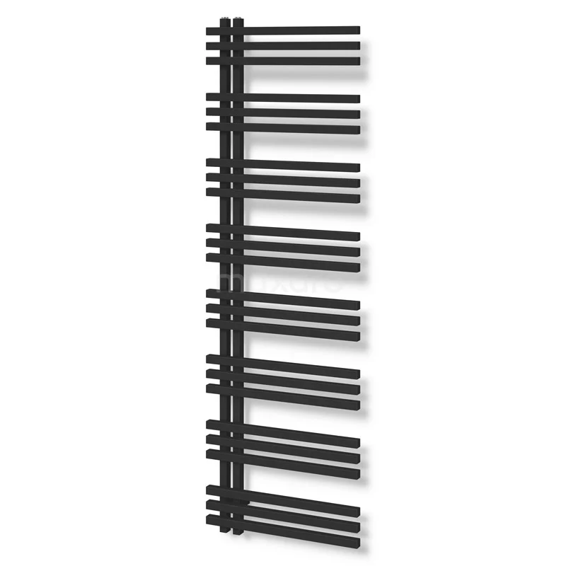 Kepler Handdoekradiator | 55x174 cm Mat zwart 1242 W att Aluminium Centrale verwarming DR63_0517SBN