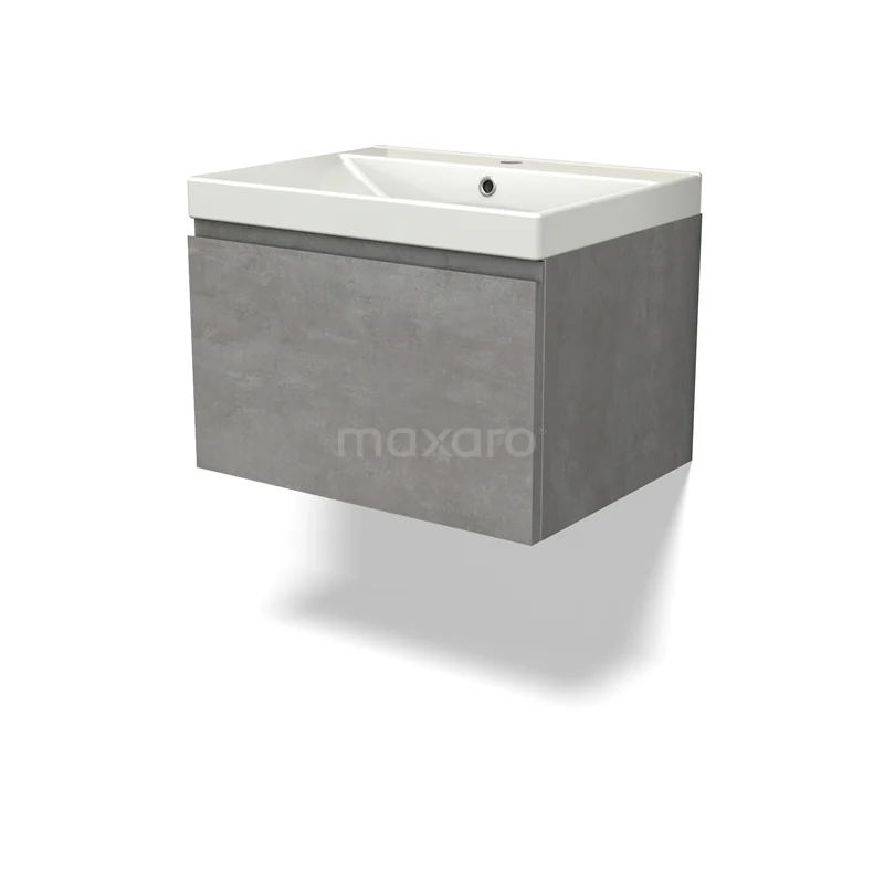 Modulo Waschtische | 60 cm Hellgrauer Beton Grifflos front Keramik 1 Schublade BMW11-04328 Modulo Waschtische | 60 cm Hellgrauer Beton Grifflos front Keramik 1 Schublade BMW11-04328