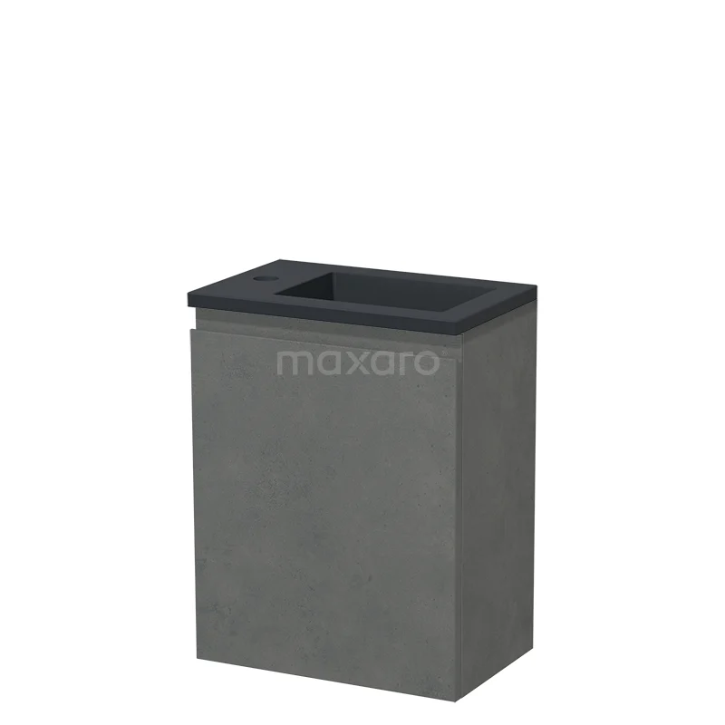 Modulo Pico Toilet unit with basin | 40 cm Dark grey concrete Handleless front Quartz TMW10-00516