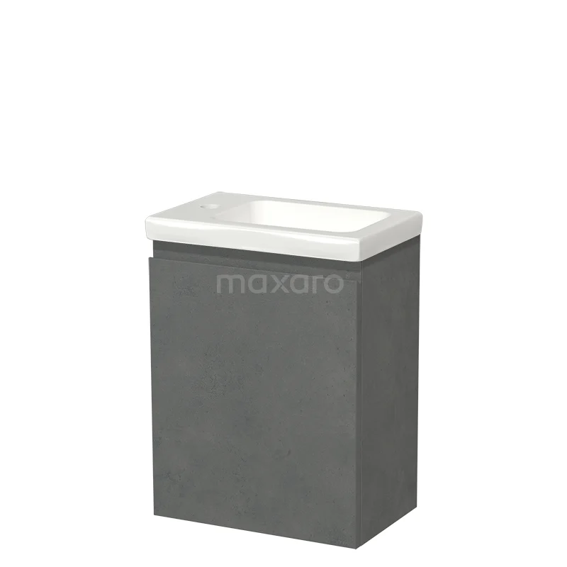 Modulo Pico WC-Möbel mit Waschbecken | 40 cm Dunkelgrauer Beton Grifflose Front Keramik TMW10-00532 Modulo Pico WC-Möbel mit Waschbecken | 40 cm Dunkelgrauer Beton Grifflose Front Keramik TMW10-00532