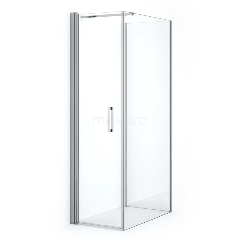 Diamond Shower enclosure | 90x60 cm Chrome Clear glass Pivot door Semi-detached rectangle CDF1060906110CN