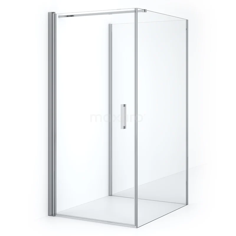 Diamond Shower enclosure | 120x90 cm Chrome Clear glass Pivot door Semi-detached rectangle CDF1091209110CN