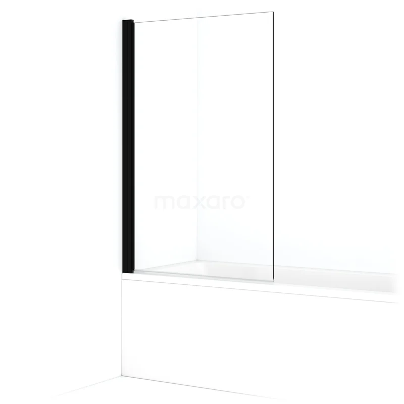 Diamant Badewannenaufsatz | 100 cm Matt Schwarz Klarglas BDB11010MB Diamant Badewannenaufsatz | 100 cm Matt Schwarz Klarglas BDB11010MB