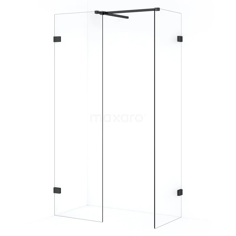 Diamond begehbare Dusche | 60x50 cm Schwarzchrom 2 feste Wände IDB0605520BC Diamond begehbare Dusche | 60x50 cm Schwarzchrom 2 feste Wände IDB0605520BC