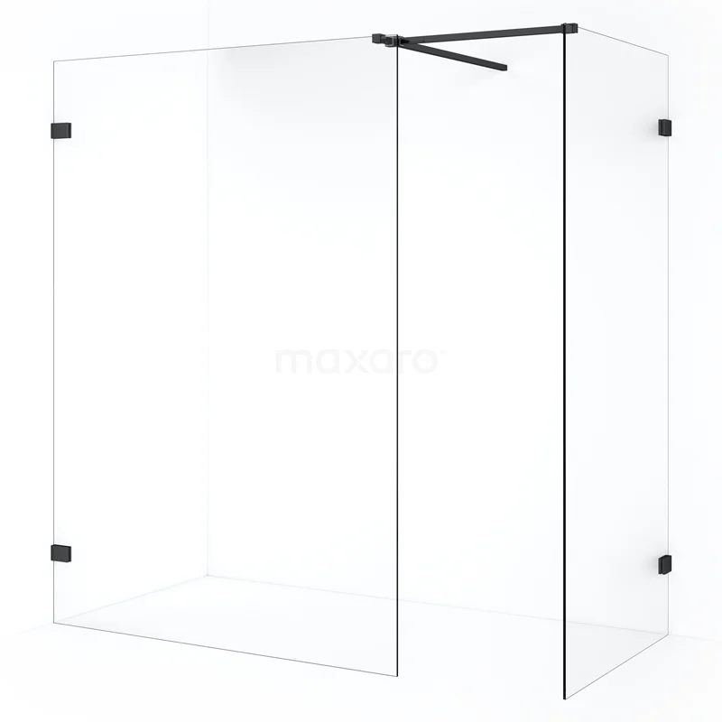 Diamond begehbare Dusche | 140x100 cm Schwarzchrom 2 feste Wände IDB1014520BC Diamond begehbare Dusche | 140x100 cm Schwarzchrom 2 feste Wände IDB1014520BC