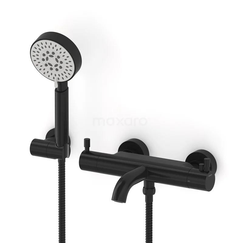 Radius Wannenbatterie-Set | Schwarz Thermostatarmatur mit Handbrause 5 Positionen COZ55-00005 Radius Wannenbatterie-Set | Schwarz Thermostatarmatur mit Handbrause 5 Positionen COZ55-00005