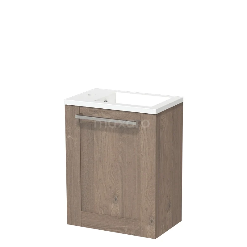 Modulo Pico Toilet unit with basin | 40 cm Mid brown oak Fronts Mineral marble TMW10-00327
