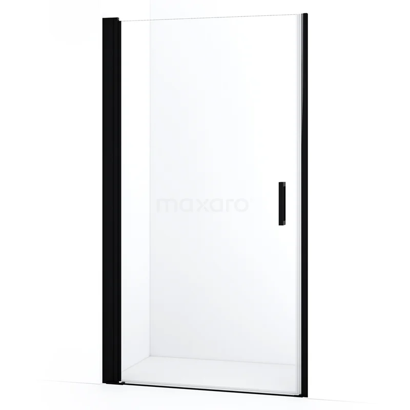 Diamond Shower door | 105 cm Matte black Clear glass Pivot door DDA110210MBN