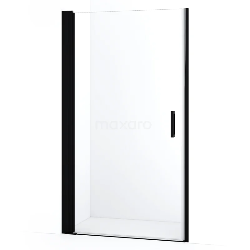 Diamond Shower door | 100 cm Matte black Clear glass Pivot door DDA109230MBN