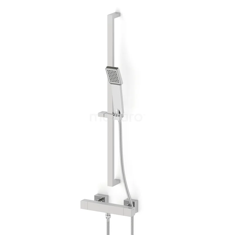 Cubic Aufputz-Brausebatterie-Set | Chrom Mischbatterie mit Handbrause 1 Position AOC22-00006 Cubic Aufputz-Brausebatterie-Set | Chrom Mischbatterie mit Handbrause 1 Position AOC22-00006