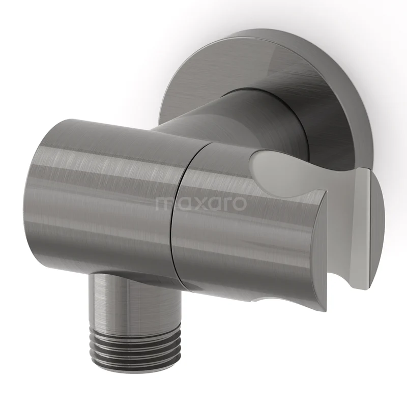 Handbrausehalter Radius Schwarz Steel, Wandmontage, verstellbar, Schwarzes Metall 55.156.800ZMN Handbrausehalter Radius Schwarz Steel, Wandmontage, verstellbar, Schwarzes Metall 55.156.800ZMN