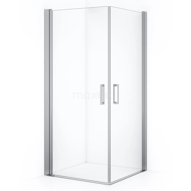 Diamond Shower enclosure | 85x75 cm Chrome Clear glass Pivot door Rectangle CDE10807210CN
